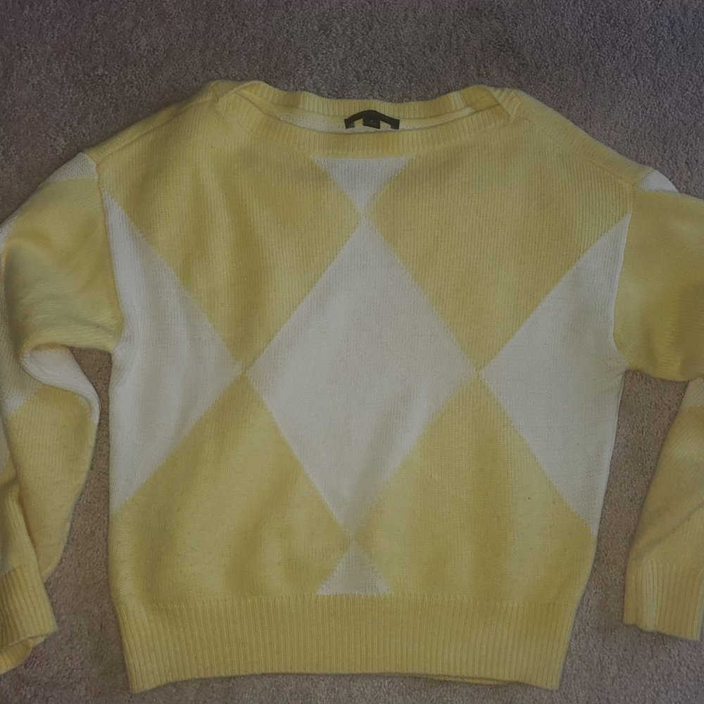 Womens Ann Taylor crew neck argyle sweater